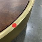 Open Box: Drum Storage Coffee Table (32") - Walnut and Antique Brass