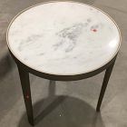 Open Box: Elwell Marble Side Table (16") - Vintage Brass