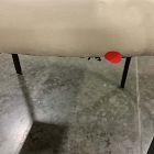 Open Box: Freeman Pivot Dining Chair - Performance Velvet Sand, Antique Textured Bronze/Champagne Bronze