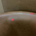 Open Box: Helvetica Leather Swivel Office Chair - Saddle Leather Nut, Dark Bronze