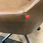 Open Box: Helvetica Leather Swivel Office Chair - Saddle Leather Nut, Dark Bronze