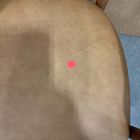 Open Box: Irvine Leather Dining Chair - Ludlow Leather Sesame, Cool Walnut