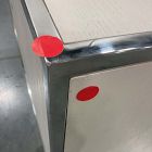 Open Box: Marlowe Storage Cabinet (30") - Alabaster White, Polished Stainless Steel