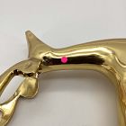 Open Box: Metal Reindeer Object, Standing - Brass