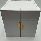 Open Box: Modern White Lacquer Jewelry Box - Cube