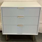 Open Box: Quinn Grand Nightstand (28") - Lacquer/Haze, Antique Brass