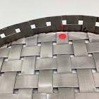 Open Box: Round Woven Metal Tray (16") - Brushed Nickel
