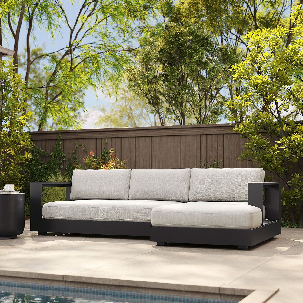 Telluride Aluminum Outdoor 2-Piece Chaise Sectional (113") by West Elm