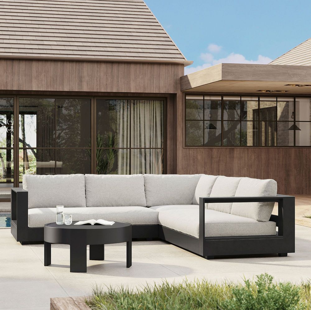 Telluride Aluminum Outdoor 3-Piece L-Shaped Sectional (113") by West Elm