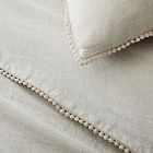 Open Box: MTO European Linen Pom Pom Duvet, Twin, Natural Flax
