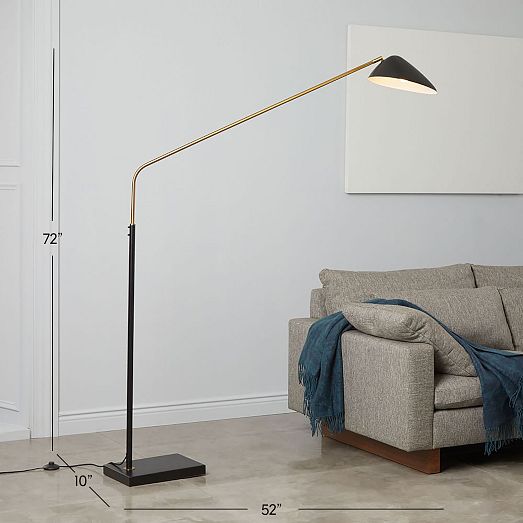 Mid-Century Overarching Curvilinear Floor Lamp | West Elm