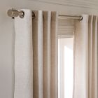 European Flax Linen Light-Filtering Grommet Curtain