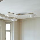 Bezel 3-Light Perforated Metal Flush Mount (60")