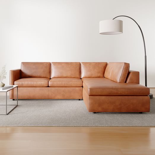 Build Your Own - Harris Leather Sectional by West Elm
