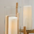 Marti Mid-Century Glass &amp; Wood Lanterns