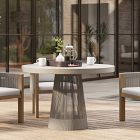 Porto Pedestal Concrete Outdoor Dining Table (44")