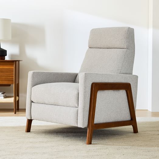 Spencer Wood-Framed Upholstered Recliner by West Elm