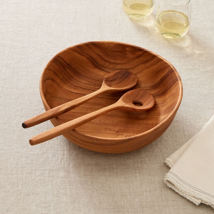 Wallfire Set Di 2 Posate In Legno Di Nanmu, Cucchiaio E Forchetta Per Insalata, Riutilizzabili E Leggeri, Per Cucina E Viaggio