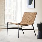Becker Woven Leather Slipper Chair