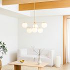 Sphere &amp; Stem 6-Light Chandelier (36")