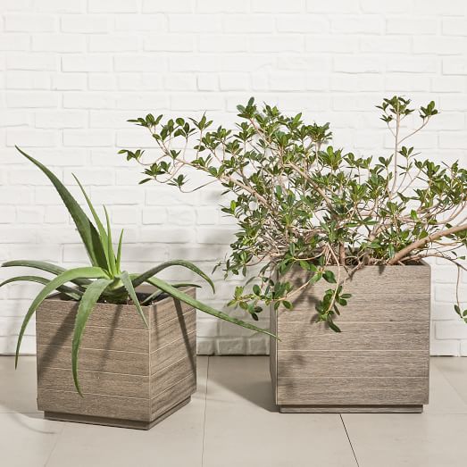 Portside Wood Indoor/Outdoor Garden Planters | West Elm