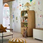 Metal Sphere Table Lamp &amp; Pleated Shade (18")