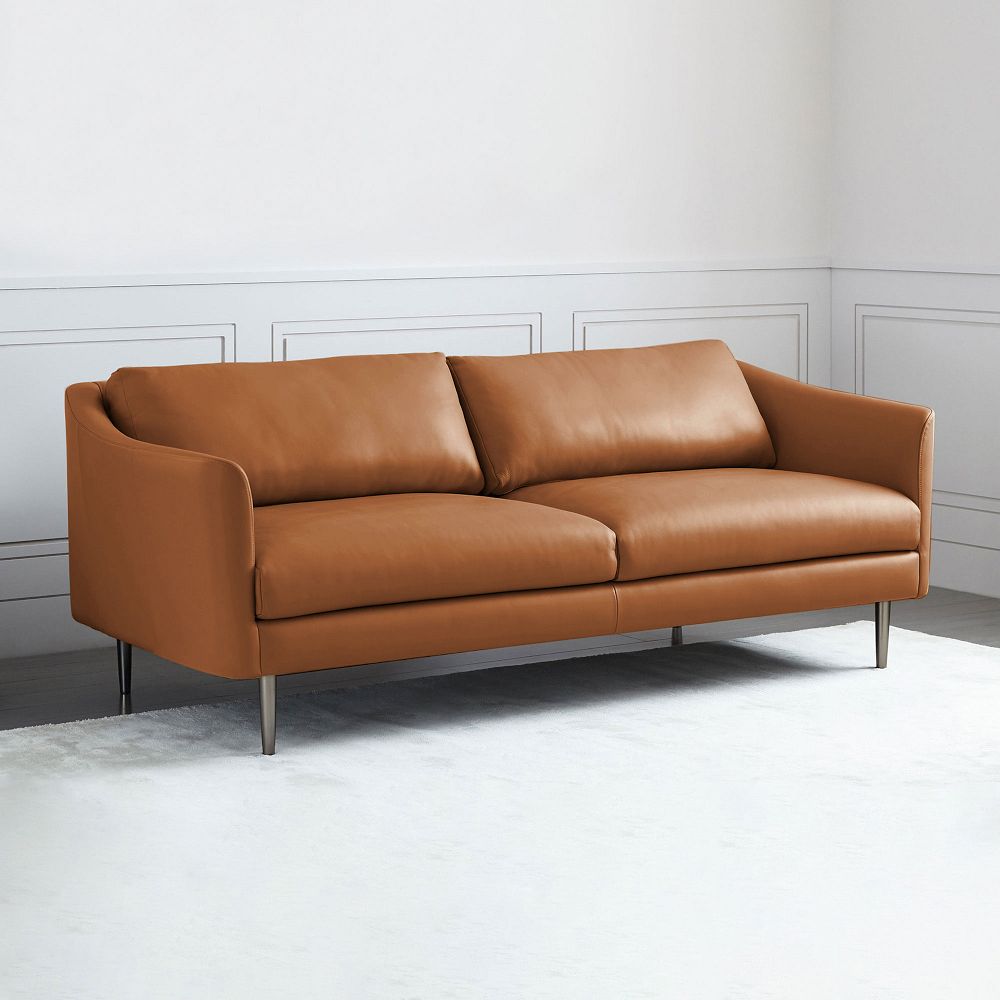 Sloane Leather Sofa (78"-86") by West Elm