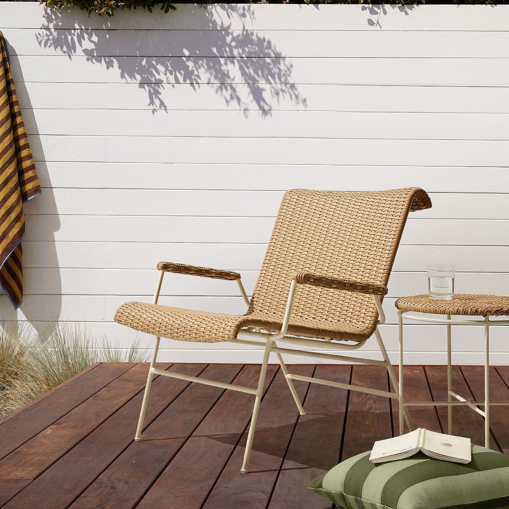 Emma Chamberlain Woven Outdoor Lounge Chair by West Elm