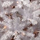 Pre-Lit Faux Kingswood White Fir Pencil Tree