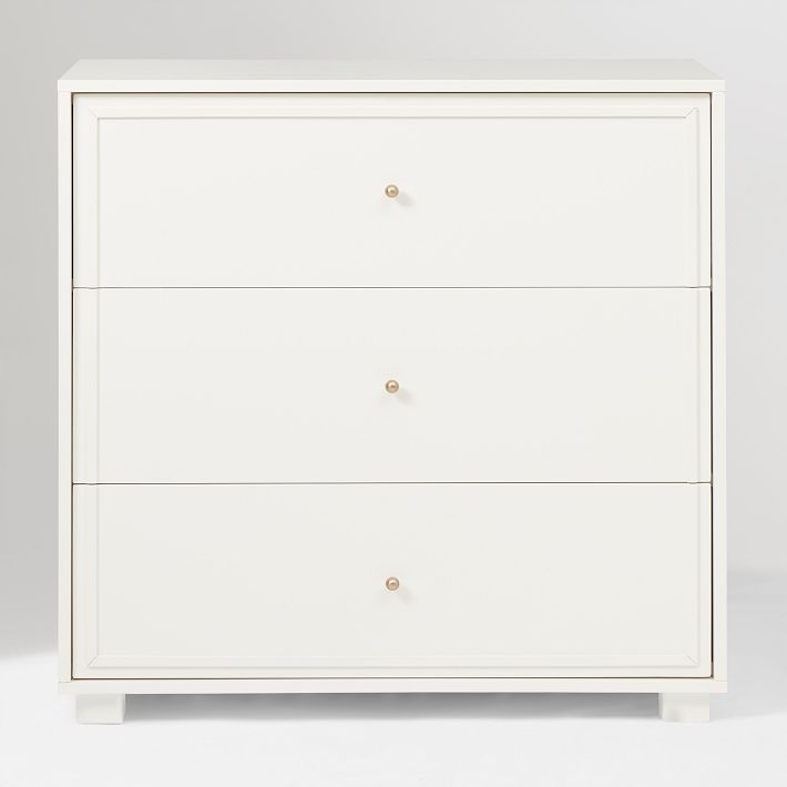 cotton candy 3 drawer pure white dresser Kids Dori 3-Drawer Narrow (36