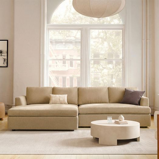 Haven High Profile 2-Piece Double Wide Chaise Sectional (132") by West Elm
