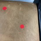 Open Box: Dunham Dining Chair - Ludlow Leather Sesame Black, Sand Straps