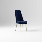Open Box: Finley High Back Dining Chair - Performance Velvet Midnight, Champagne Bronze