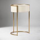 Open Box: Layton Nightstand (18") - Ivory, Champagne Bronze