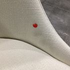 Open Box: Mid-Century Swivel Counter Stool (26.6") - Performance Yarn Dyed Linen Weave Alabaster, Blackened Brass