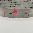 Open Box: Round Metal Woven Tray - Brushed Nickel