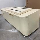 Open Box: Shea High-Gloss Enameled Lacquer Media Console (72") - Claro, Antique Brass