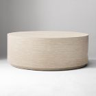 Open Box: Volume Round Drum Coffee Table (44") - Winter Wood