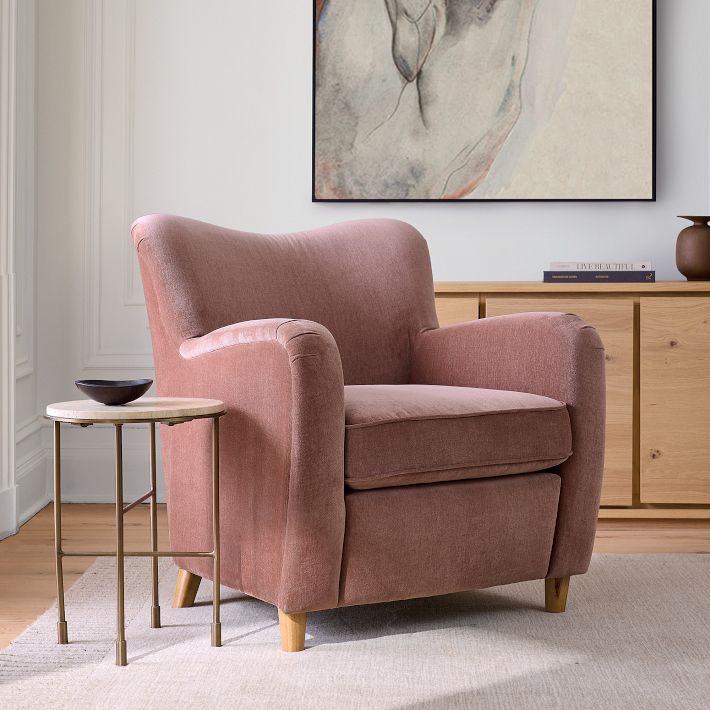 Nell Chair, Light Walnut Wood Accent | West Elm