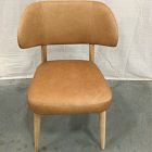 Open Box: Hyde Leather Dining Chair - Ludlow Leather Sesame, Blonde