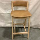 Open Box: Marcus Samuelsson Leather Counter Stool (26") - Ludlow Leather Sesame, Blonde