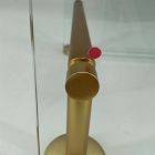 Open Box: Modern Overhang Double Glass Bathroom Shelf - Antique Brass