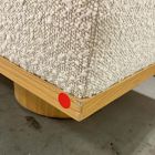 Open Box: Round Plinth Legs Storage Bench (55") - Cream Knoll, Buff Oak