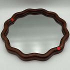 Open Box: Round Wavy Wood Wall Mirror (18") - Blonde