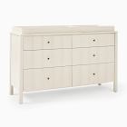 Scalloped 6-Drawer Wide Dresser with Removable Topper (56")