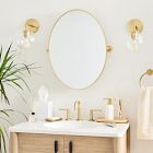 Metal Frame Pivot Oval Wall Mirror - 26"