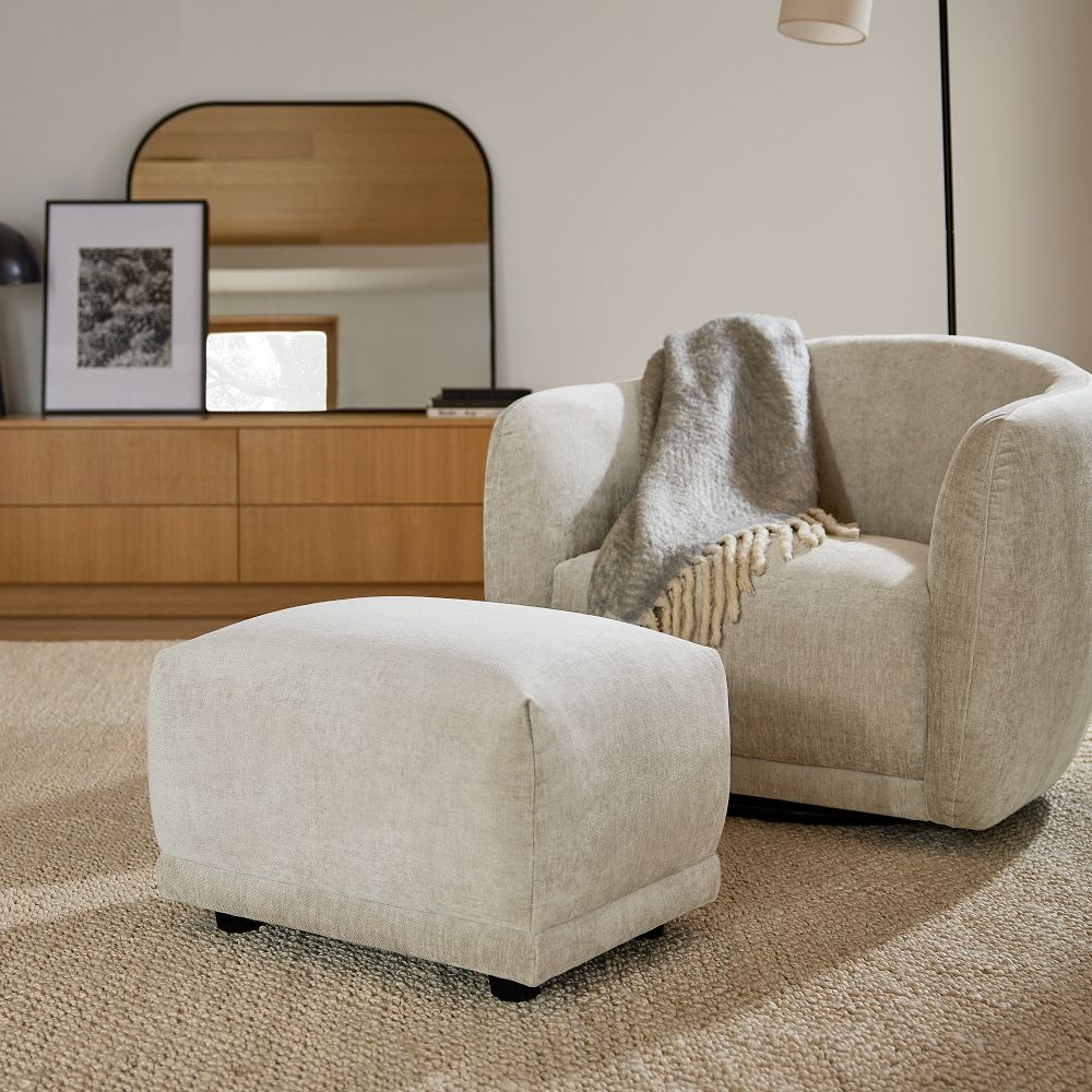 Addie Swivel Armchair Ottoman by West Elm