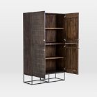Carved Mango Wood Tall Cabinet (47")