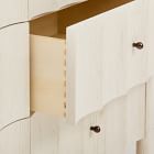 Scalloped 6-Drawer Wide Dresser with Removable Topper (56")