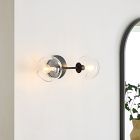 Staggered Glass 2-Light Sconce - Clear